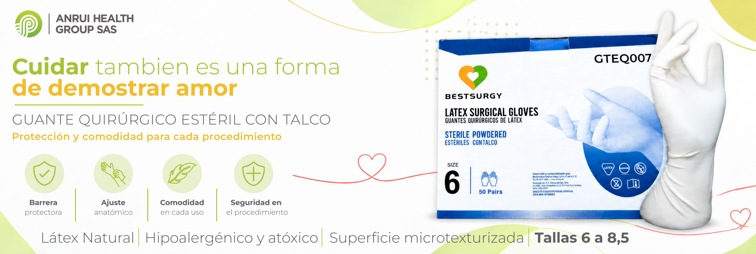 Promoción Anrui Health Group - Guantes quirúrgicos
