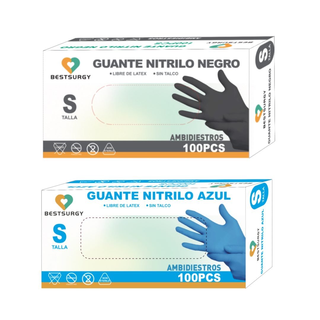 Guantes nitrilo azul